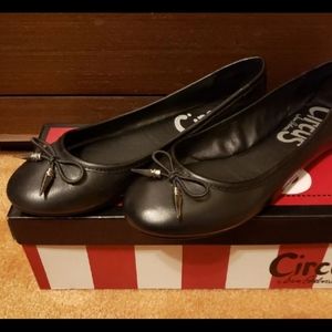 FINAL$$DROP Sam Edelman Leather Circus Black Flats
